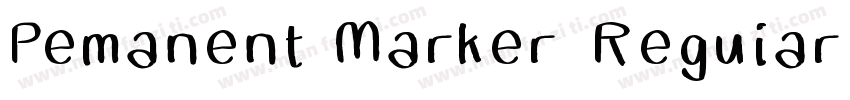 Pemanent Marker Reguiar字体字体转换
